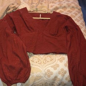 Long sleeve crop shirt